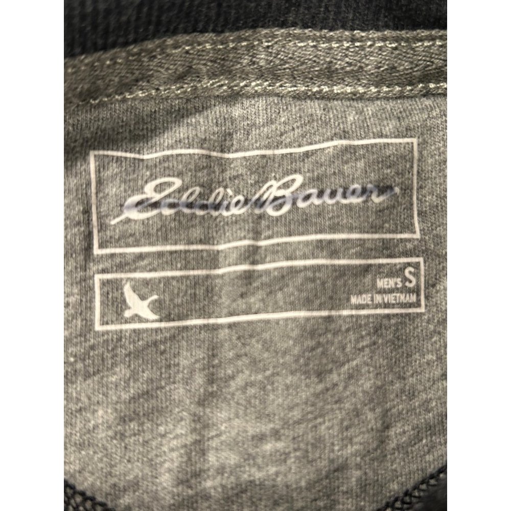 Eddie Bauer Crew Neck Pullover Waffle Knit Sweater Dark Gray Cotton Mens‎ S - Picture 5 of 8